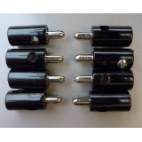 MODELLBAHN STECKER 2,6mm SCHWARZ - 8 Stück