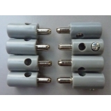 MODELLBAHN STECKER 2,6mm GRAU - 8 Stück