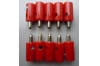 MODELLBAHN STECKER 2,6mm ROT- 10 Stück